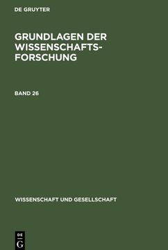 portada Grundlagen der Wissenschaftsforschung (en Alemán)