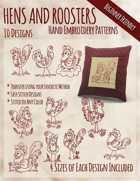 portada Hens and Roosters Hand Embroidery Patterns (en Inglés)