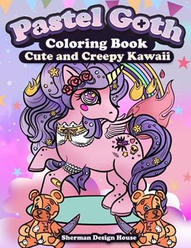 portada Pastel Goth Coloring Book | Cute and Creepy Kawaii: Spooky Satanic Horror Coloring Pages for Adults (Self Sufficient Survival) (en Inglés)