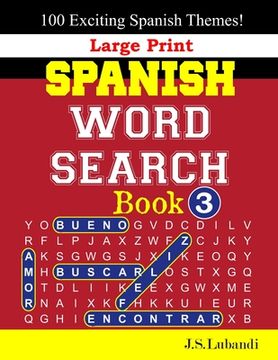portada Large Print Spanish Word Search Book; 3: 10 (Fun Word Search Puzzles in Spanish)