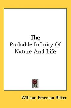 portada the probable infinity of nature and life (en Inglés)