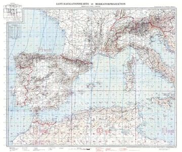 portada Luft-Navigationskarte: Westliches Mittelmeer 1941 (Plano) (en Alemán)