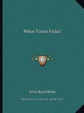 portada when vision failed (en Inglés)