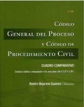 portada CODIGO GENERAL DEL PROCESO Y CODIGO DE PROCEDIMIENTO CIVIL. CUADRO COMPARATIVO