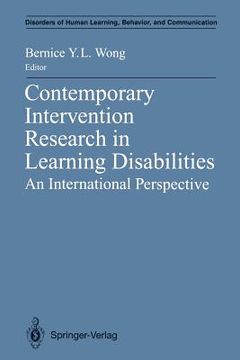 portada contemporary intervention research in learning disabilities: an international perspective (en Inglés)