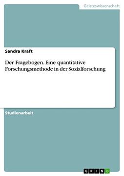 portada Der Fragebogen Eine Quantitative Forschungsmethode in der Sozialforschung (en Alemán)