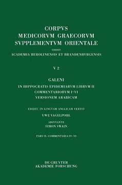 portada Galeni in Hippocratis Epidemiarum Librum Commentaria: Galeni in Hippocratis Epidemiarum Commentariorum Iv-Vi Versio Arabica et Indices (en Árabe)
