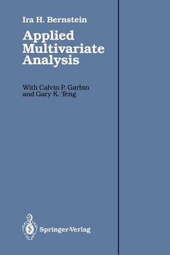 portada applied multivariate analysis (en Inglés)