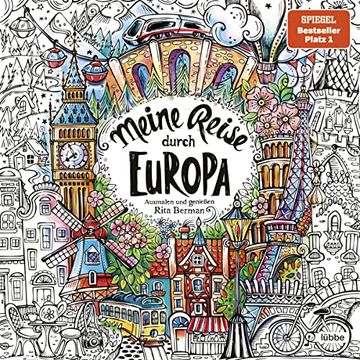 portada Meine Reise Durch Europa: Ausmalen und Genieã en