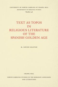 portada text as topos in the religious literature of the spanish golden age (en Inglés)