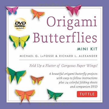 portada Origami Butterflies Mini Kit: Fold Up a Flutter of Gorgeous Paper Wings!: Kit with Origami Book, 6 Fun Projects, 32 Origami Papers and Instructional DVD