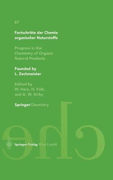 portada fortschritte der chemie organischer naturstoffe / progress in the chemistry of organic natural products / volume 87 (en Inglés)