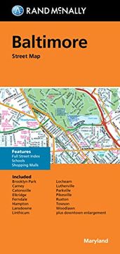 portada Rand Mcnally Folded Map: Baltimore Street map (en Inglés)