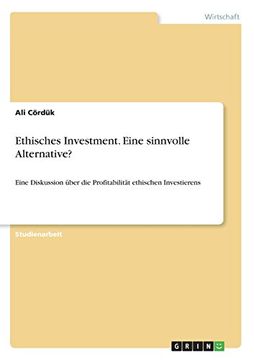 portada Ethisches Investment. Eine Sinnvolle Alternative? (German Edition) (en Alemán)