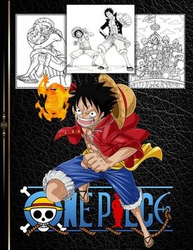 portada One Piece Coloring Book: Black Edition New Coloring Pages Filled With One Piece Jumbo Characters. Perfect For Kids / Adults (in English)