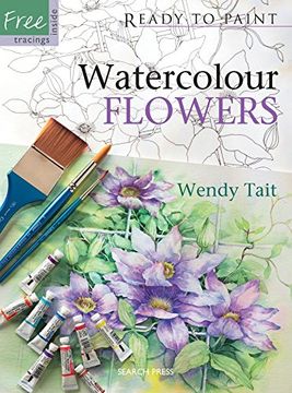 portada Ready to Paint Watercolour Flowers (en Inglés)