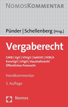 portada Vergaberecht: Gwb - vgv - Vsvgv - Sektvo - Konzvgv - Vol/A - Vob/A - Haushaltsrecht - Offentliches Preisrecht -Language: German (en Alemán)