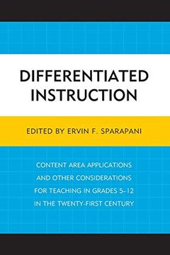 portada Differentiated Instruction: Content Area Applications and Other Considerations for Teaching in Grades 5-12 in the Twenty-First Century (en Inglés)