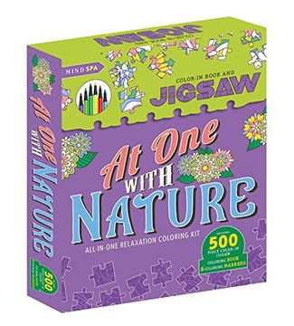 portada At one With Nature: Includes 500 Piece Color-In-Jigsaw and More! 