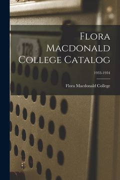 portada Flora Macdonald College Catalog; 1933-1934