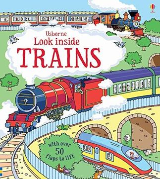 portada Look Inside Trains (en Inglés)