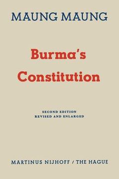 portada Burma's Constitution (en Inglés)