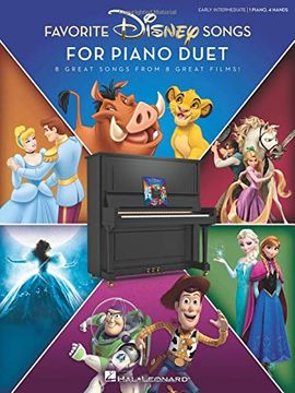 portada Favorite Disney Songs for Piano Duet: 1 Piano, 4 Hands / Early Intermediate National Federation of Music Clubs 2024-2028 Selection (en Inglés)