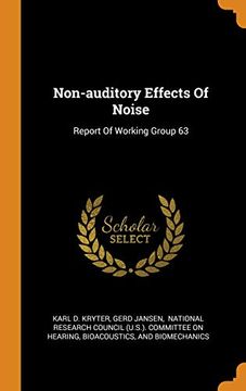 portada Non-Auditory Effects of Noise: Report of Working Group 63 