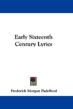 portada early sixteenth century lyrics (en Inglés)