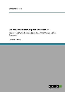 portada Die McDonaldisierung der Gesellschaft (German Edition)