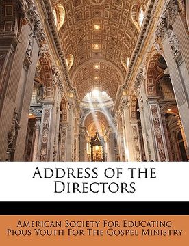 portada address of the directors (en Inglés)
