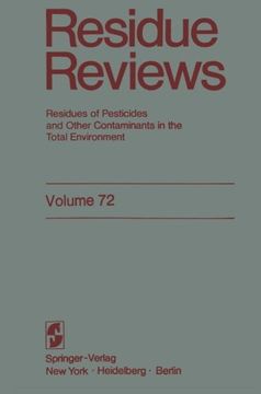 portada Residue Reviews: Residues of Pesticides and Other Contaminants in the Total Environment (Reviews of Environmental Contamination and Toxicology)