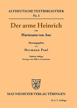 portada Der Arme Heinrich (Altdeutsche Textbibliothek) (en Alemán)