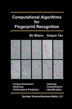 portada Computational Algorithms for Fingerprint Recognition (en Inglés)