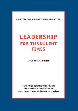 portada leadership for turbulent times (en Inglés)