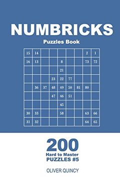 portada Numbricks Puzzles Book - 200 Hard to Master Puzzles 9x9 (Volume 5) (Numbricks - Hard to Master) (in English)