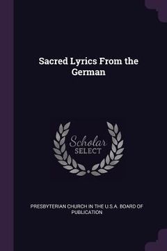 portada Sacred Lyrics From the German