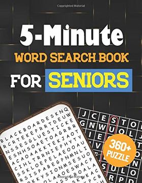 portada 5-Minute Word Search Book for Senior: 360+ Large-Print Christmas Word Search Puzzle, Exercise Your Brain, Holiday fun for Adults 