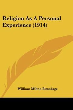 portada religion as a personal experience (1914) (in English)