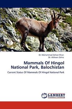 portada mammals of hingol national park, balochistan (en Inglés)