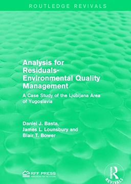 portada Analysis for Residuals-Environmental Quality Management (Routledge Revivals) (in English)