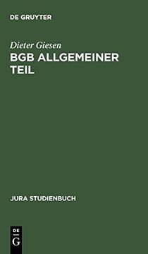 portada Bgb Allgemeiner Teil (Jura Studienbuch) (in English)