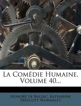 portada la com die humaine, volume 40... (en Inglés)