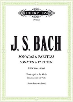 portada Sonatas and Partitas for Violin Solo bwv 1001-1006 (Transcribed for Viola) (Edition Peters)
