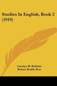 portada studies in english, book 2 (1919) (in English)