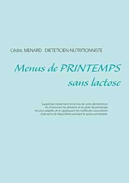 portada Menus de Printemps Sans Lactose (en Francés)