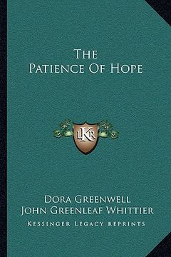 portada the patience of hope (in English)