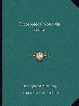portada theosophical notes on dante (en Inglés)