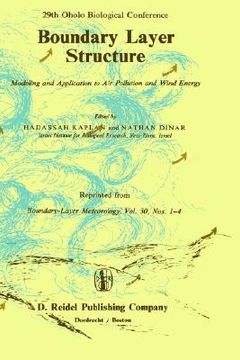 portada boundary layer structure: modeling and application to air pollution and wind energy (en Inglés)