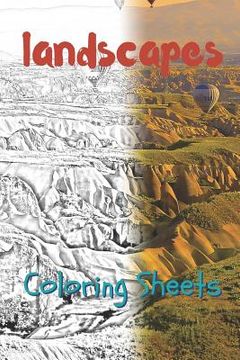 portada Landscape Coloring Sheets: 30 Landscape Drawings, Coloring Sheets Adults Relaxation, Coloring Book for Kids, for Girls, Volume 10 (en Inglés)